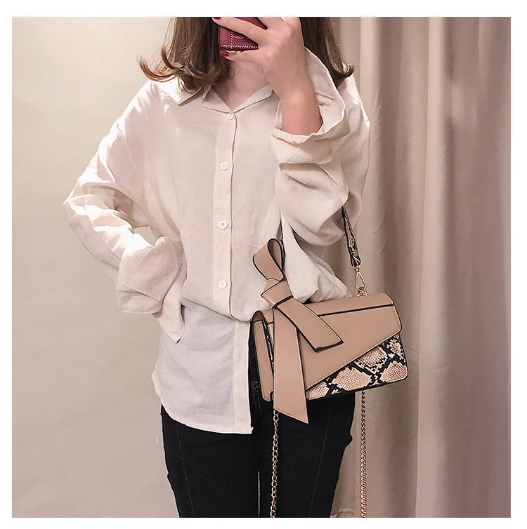 Women's mini Snake Print Leather Bow Shoulder Bag Famous Brand Designer handbags High Quality White Camel Crossbody Tote Clutch (11)