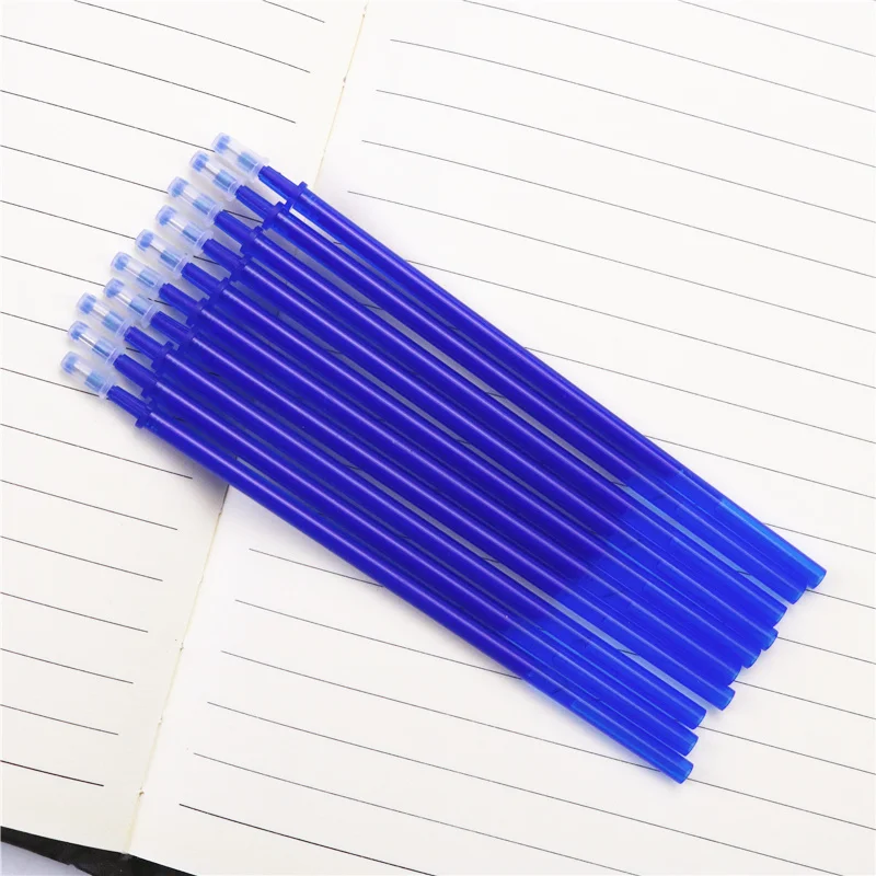 Синяя стираемая ручка, набор гелевых ручек, 10 заправок, 1 ластик, набор канцелярских принадлежностей для студентов