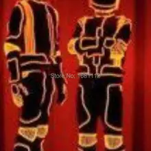 Костюм с подсветкой/DJ EL wire robot/DS/костюм со светящейся надписью