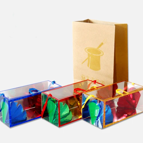 

Large Size Super Delux Paper Bag Appearing Flower From Empty Box Stage Magic Tricks Dream Bag Large Illusion Magic Kid Gifts