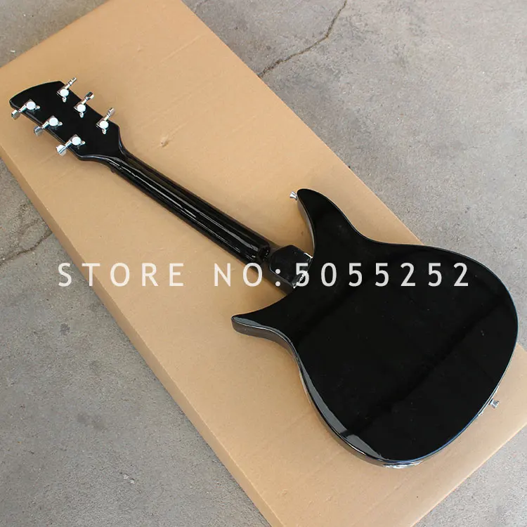Заводская электрическая гитара Rickenback 6 струн с 3 пикапами черного цвета палисандр гриф музыкальный инструмент магазин