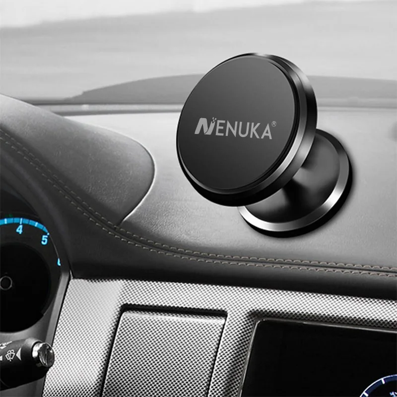 Магнитный автомобильный держатель Nenuka для телефона iPhone, samsung, huawei, Магнитная подставка, поддержка вентиляционного отверстия, универсальный держатель для Xiaomi, htc, sony - Цвет: Black