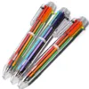 VITNAT-stylos en plastique 2 pièces, modèles multicolores 6 en 1, stylo à bille multicolore, Type à pousser, papeterie, outils scolaires et de bureau ► Photo 3/6