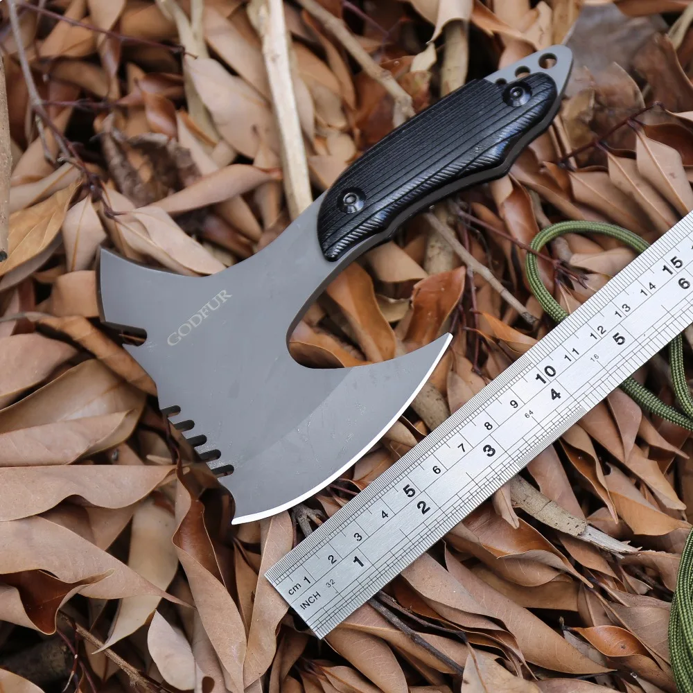 

GODFUR Multipurpose Practic Axe Outdoor Camping Hunting Multifunctional Sharp Survival Tomahawk Fire Portable High Quality Tools