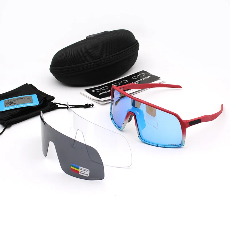 Мужские и женские поляризационные очки для бега, верховой езды, рыбалки, Mtb, езды на велосипеде, очки для шоссейного велосипеда, спортивные солнцезащитные очки, велосипедные очки - Цвет: Polarized 3 Lens