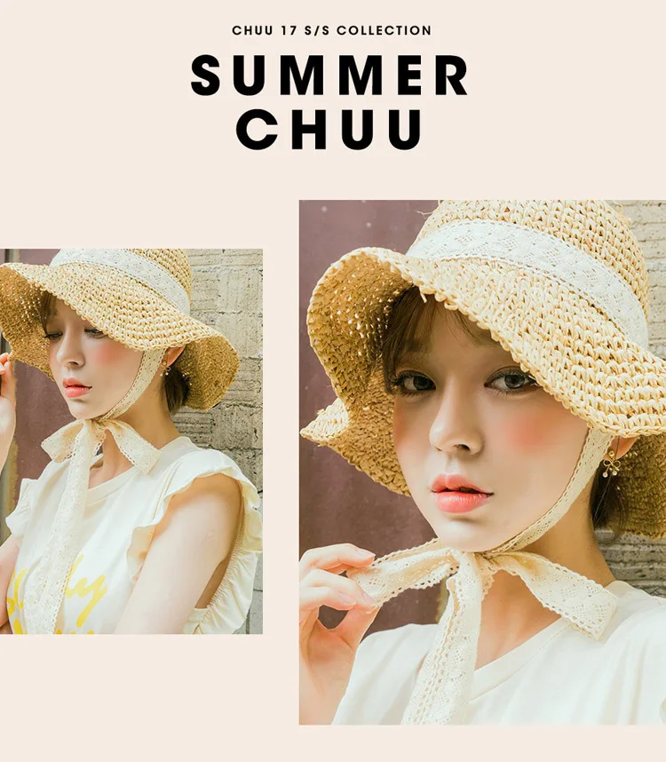 Летние соломенные шляпы для женщин соломенная шляпа от солнца леди обувь девочек кружево ленты лук Panma пляжные мягкая шляпа женский путешес