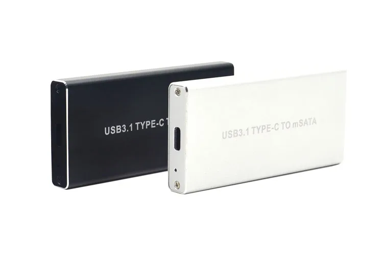 Алюминий 5 Гбит USB3.1 Тип-C mSATA 3.0/2.0 Корпуса для жёстких дисков Box Дело plug and play