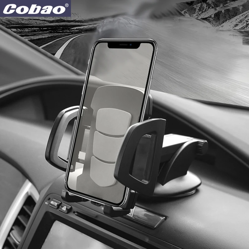 Cobao حامل هواتف ذكية زجاج سيارة 360 قابل للتعديل العالمي لوحة الهاتف سيارة حامل ل فون سامسونج دعم الهاتف