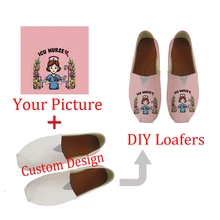 FORUDESIGNS/изображение на заказ или логотип; женская повседневная обувь; лоферы на плоской подошве; модная парусиновая женская летняя Легкая удобная обувь для девочек