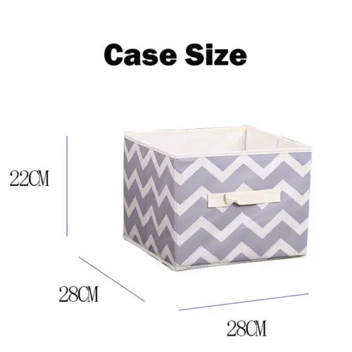 Foldable Canvas Storage Collapsible Folding Box Fabric Cube Cloth Basket Bag