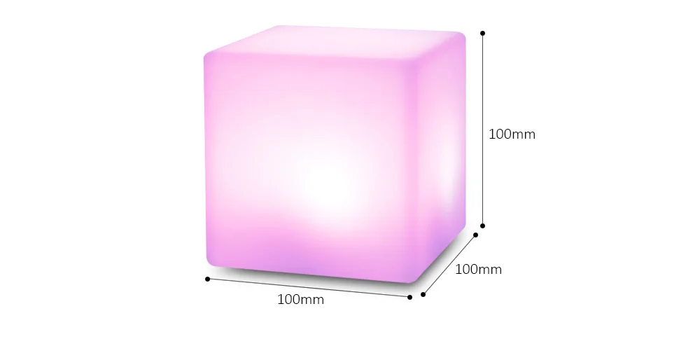 USB Перезаряжаемый Ночной светильник, водонепроницаемая управляемая лампа, 16 цветов, светодиодный светильник в форме куба для детей, для детской спальни
