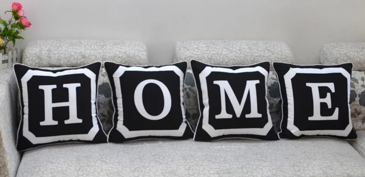 

45*45 cm Home Decorative Monogrammed Personalized 26 Initial Upper Case Letter Throw Pillow Case Pillowcase