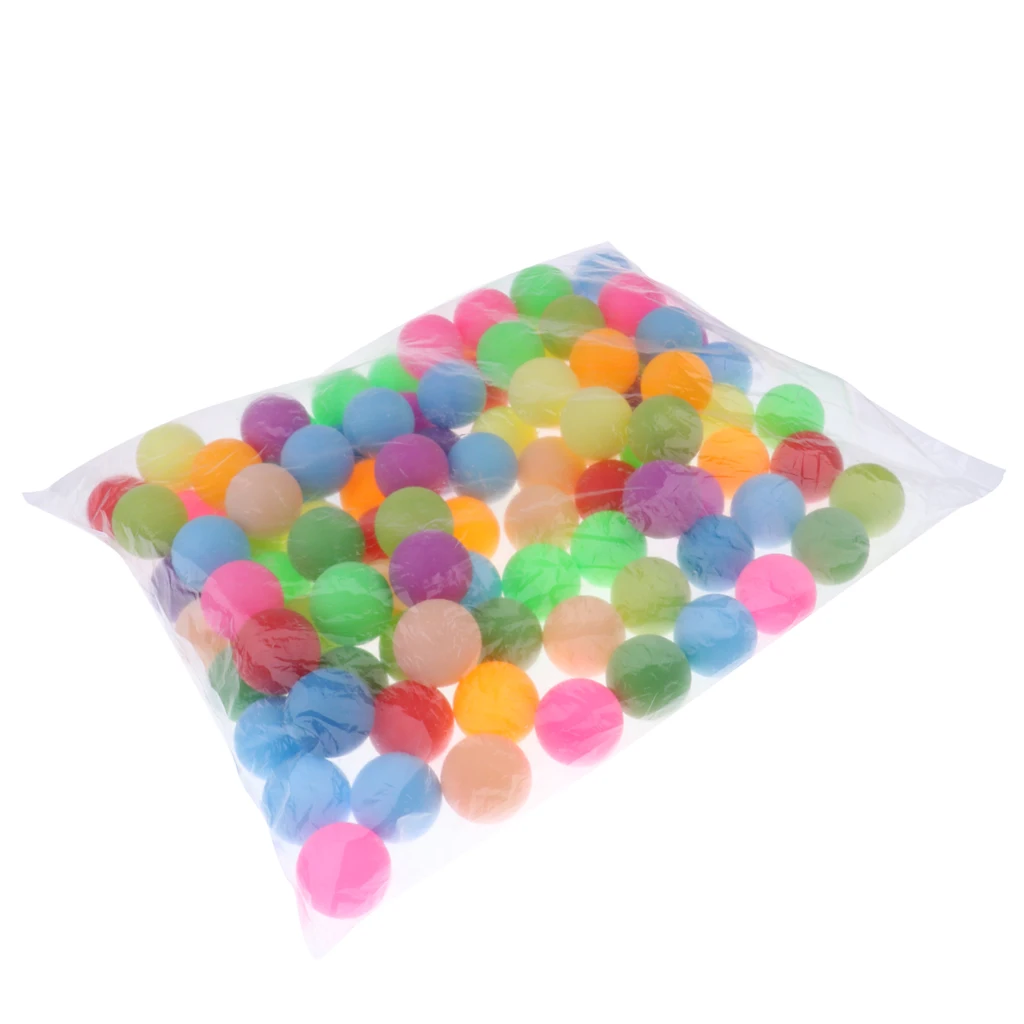 100pcs Mixed Color Table Tennis Balls Cat Balls 40mm Plastic Colorful Beer pong Ping Pong for Game and Activity