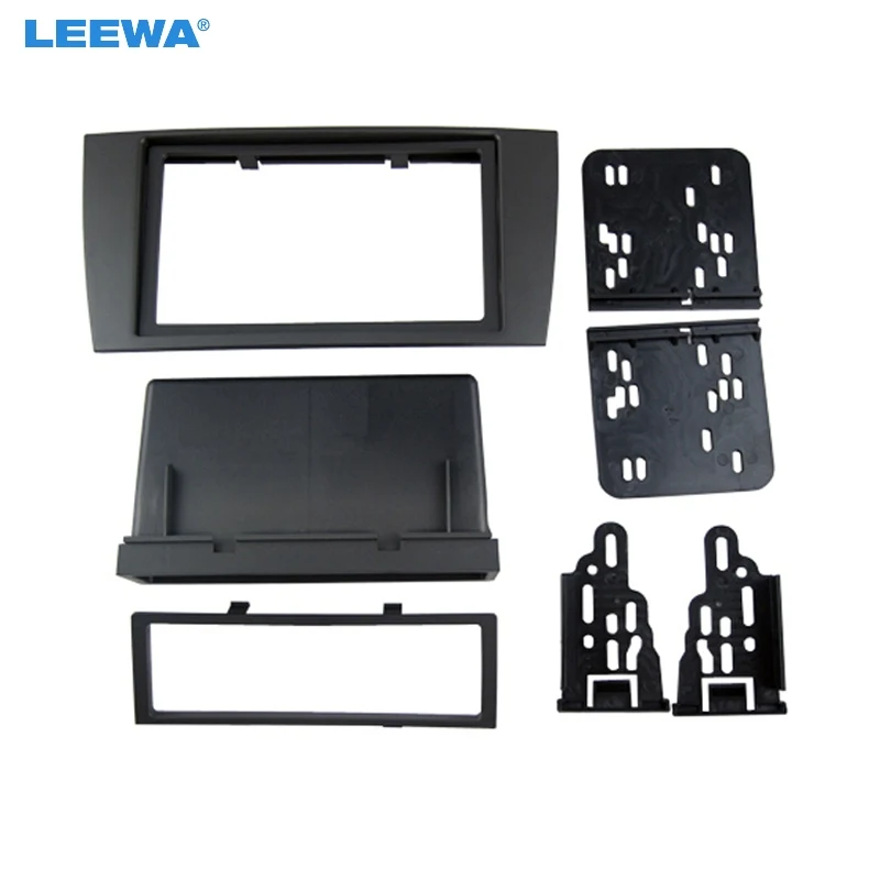 

LEEWA Car 2DIN Refitting CD DVD Radio Fascia Frame for JAGUAR S&X 2003-2008 Stereo Dash Face Plate Frame Panel Mount Kit #CA5225