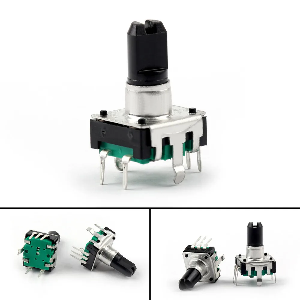 

Areyourshop Potentiometer Rotary Encoder With Switch EC12 Audio Digital Potentiometer 15mm Handle 2/8Pcs Wholesale Switches