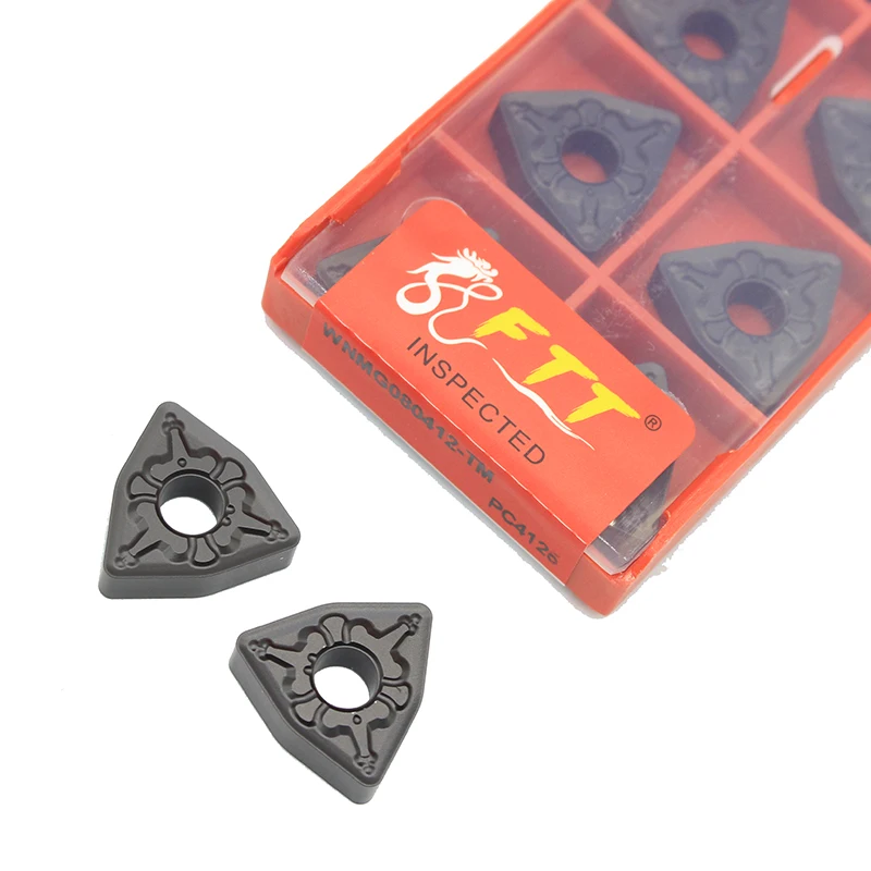 

High quality WNMG080412 TM PC4125 insert carbide tool metal External turning tool CNC Original External Turning blade lathe tool