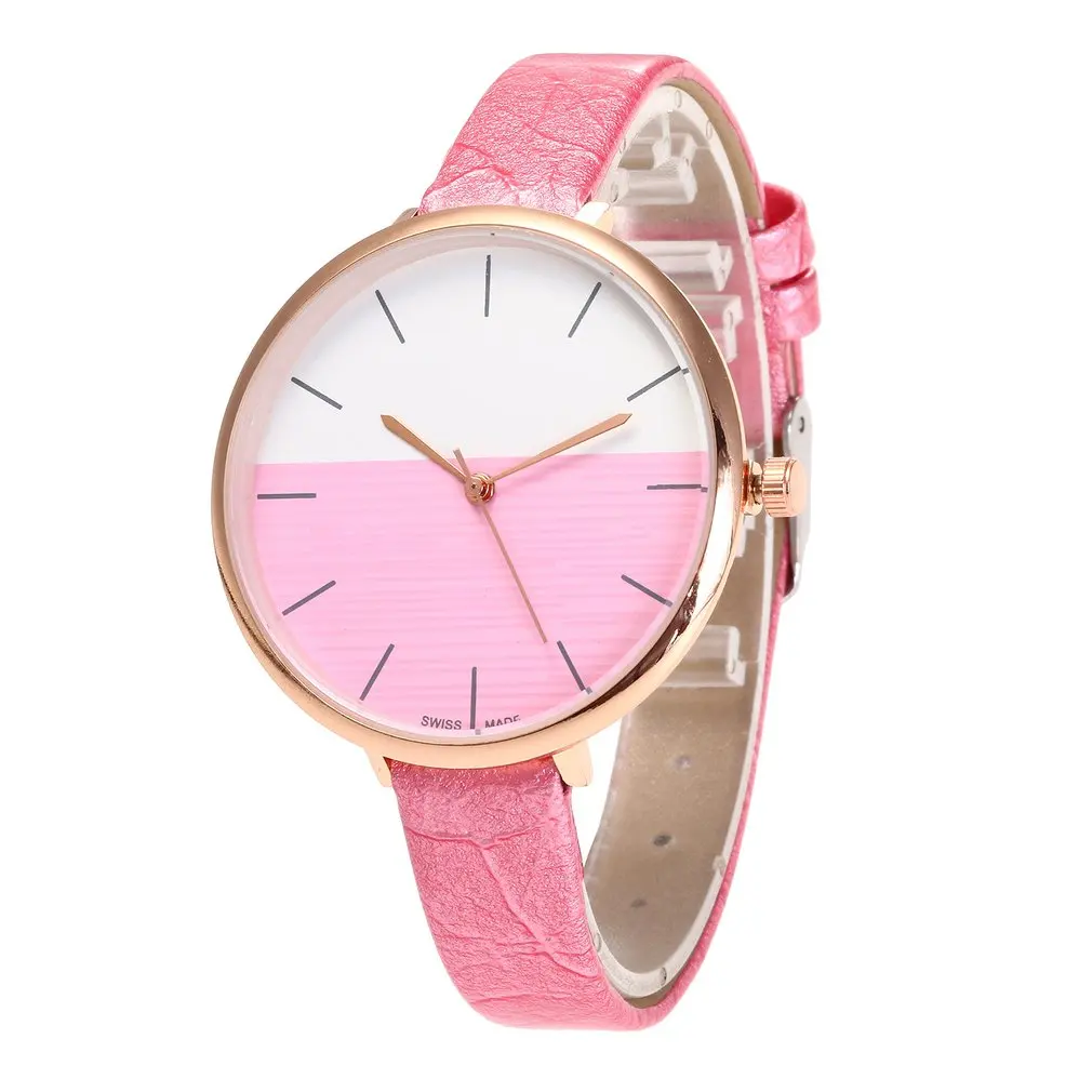 

Women's Roman Numerals watches women clock Luxury Fashion Leather Band Analog Quartz Round Wrist Watches Montre Femme
