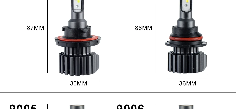 Foxcncar H7 H4 LED Car headlight Bulb H1 H11 H8 H9 9004 HB3 mini Lamp 9005 HB3 9006 ZES Chip 24V 12000lm 72W 6500K 12V Auto Lamp (13)