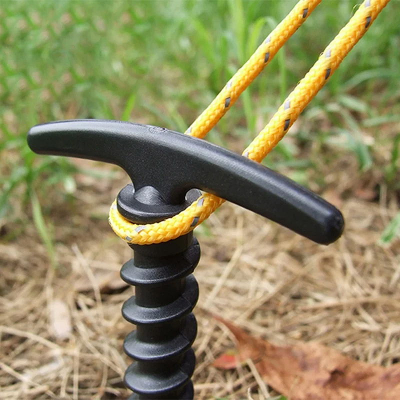 

Vertvie 5pcs Tent Screw Plastic Spiral Tent Pegs Pins Outdoor Accessories Hiking Camping Tent Peg Nails Peg Trip Travel Tools