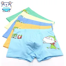 От 6 до 14 лет, трусы-боксеры для мальчиков, Трусы из хлопка с принтом «обезьяна» в партии трусы-боксеры для мальчиков трусы для студентов детское нижнее белье для мальчиков Костюмы 4 шт