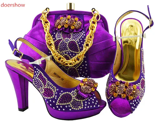 

doershow Italian women Shoe with Matching Bag Shoe and Bag Set for Party In Women Italian Matching Shoe and Bag Set G2-16