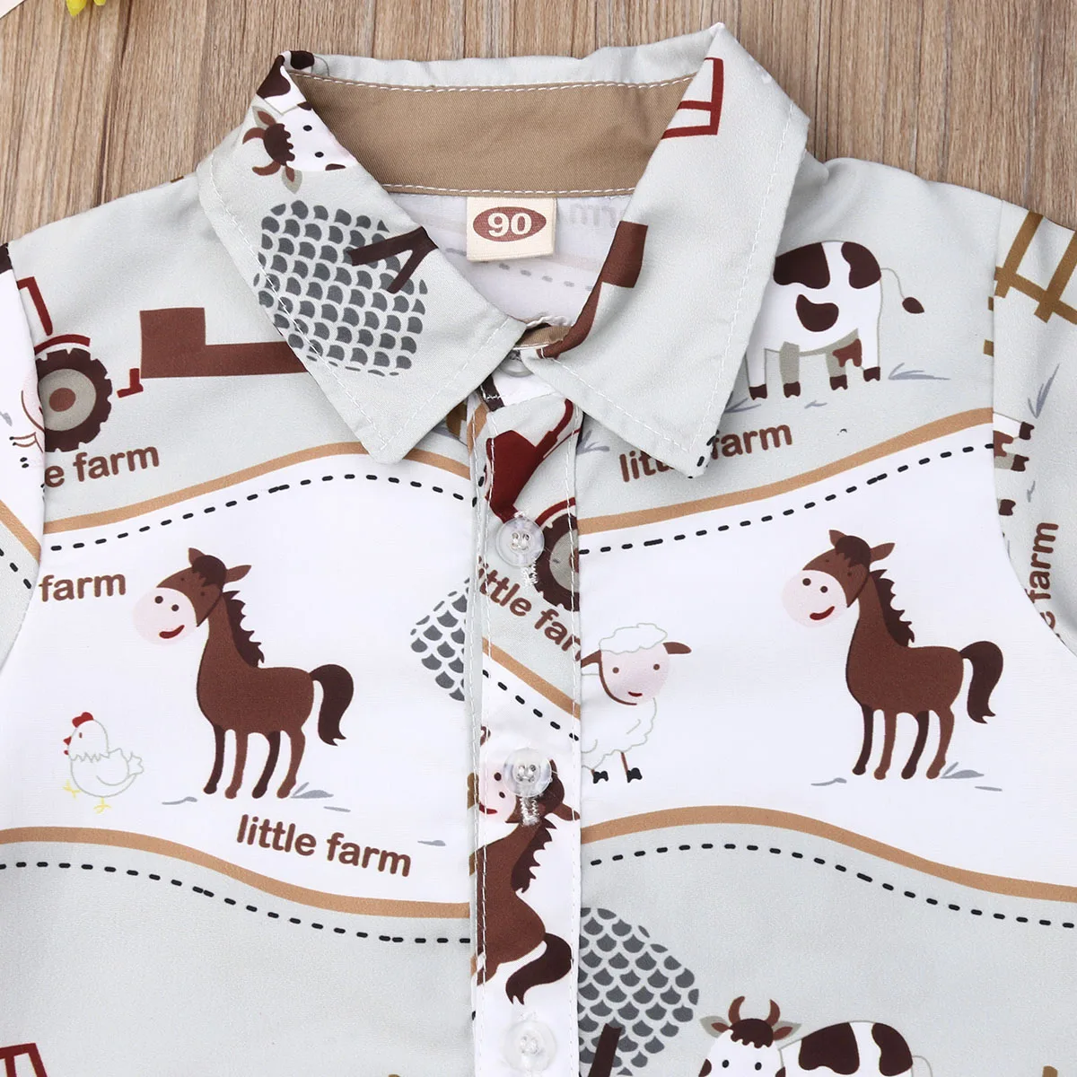 Pudcoco Summer Toddler Baby Boy Clothes Baby Horse Print Shirt Tops Short Pants 2Pcs Outfits Clothes Summer