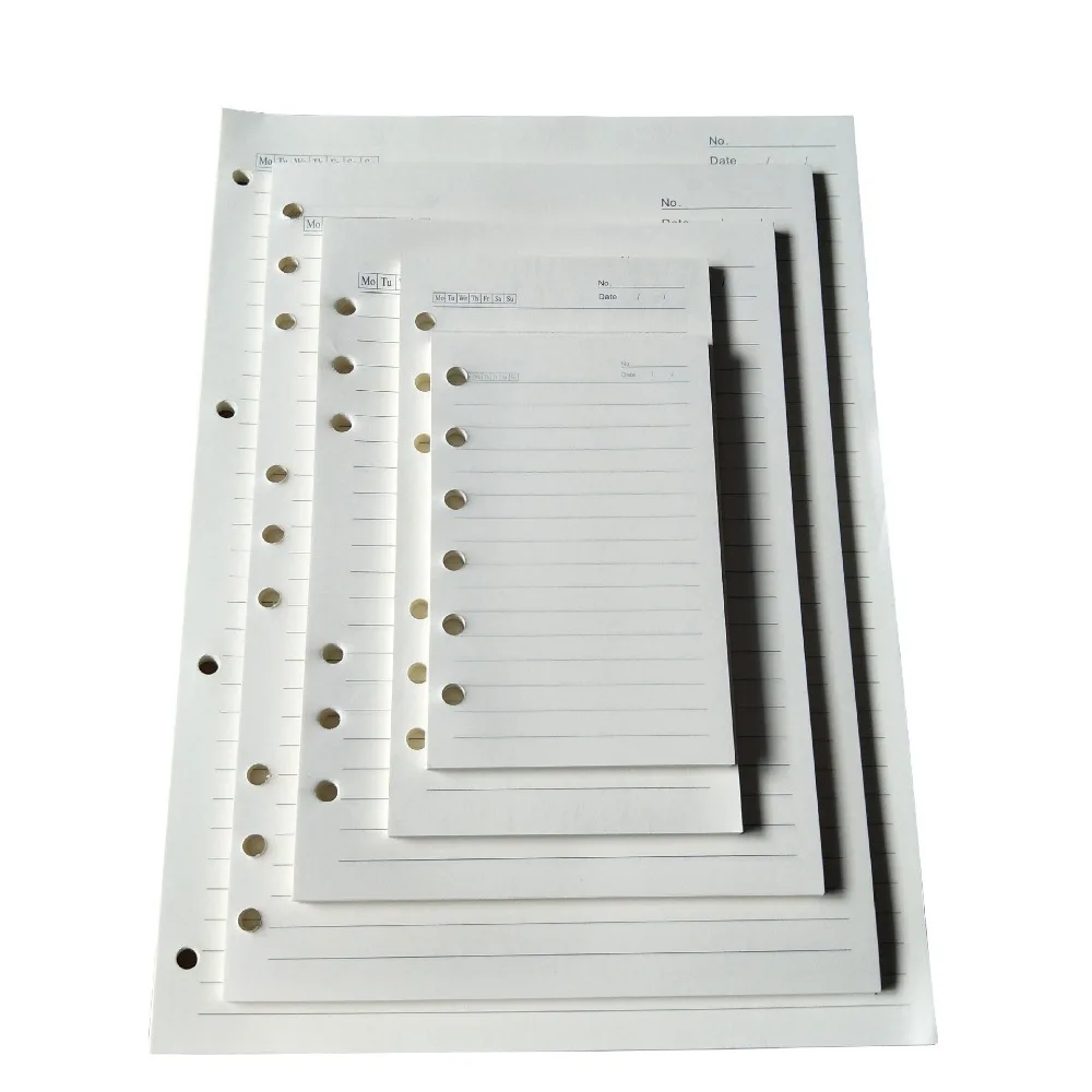 

Coloffice Loose-Leaf Notebook Inner Page Loose-Leaf Paper A4 B5 A6 A7 Notepad Inside Page Horizontal Line Office Supplies 1PC
