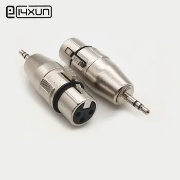 

EClyxun 1pcs 3.5mm 3Pole Male Plug to XLR 3 Pin Female Jack Audio Cable Connector MIC 3P Black Microphone adapter