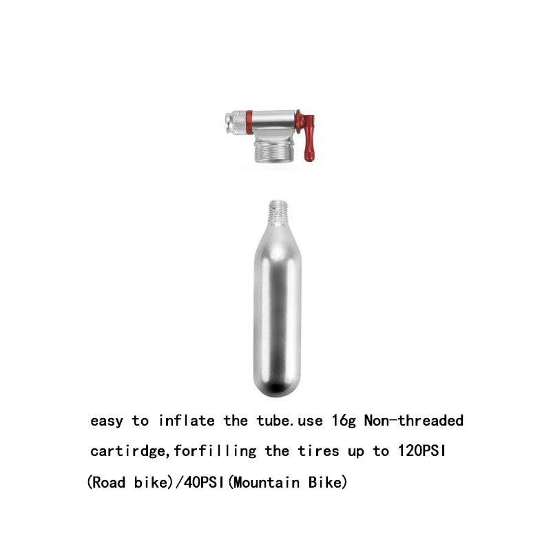 

CONTADOR Portable Bicycle Pump Aluminum Alloy Ultralight Air CO2 Inflator Bike Cycling Pump Schrader & Presta Mini Bike Pump