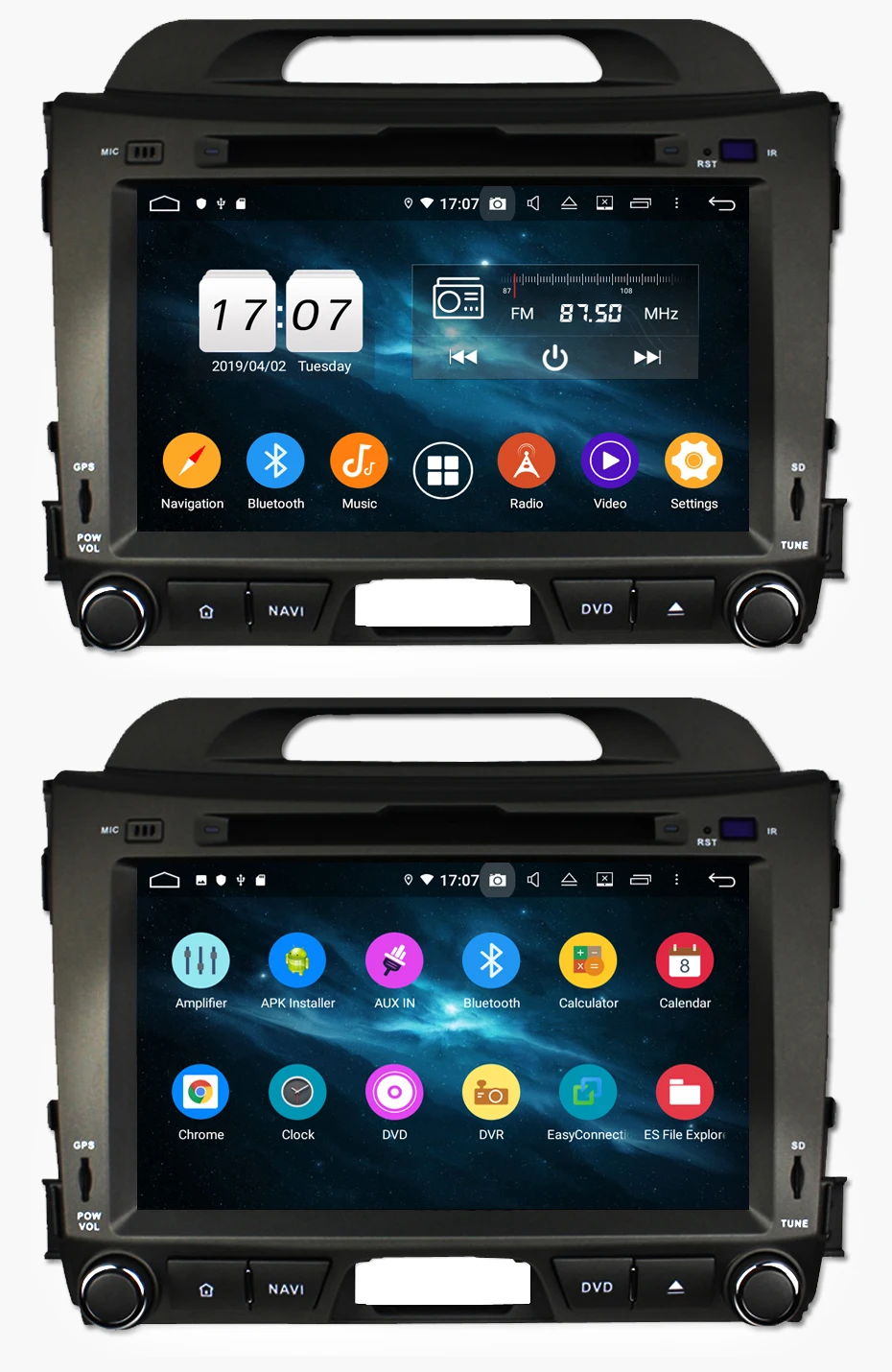 Discount KANOR Android 9.0 Octa Core 4+32G 2din Car Radio For KIA Sportage 2011 2012 2013 2014 2015 8" IPS Screen Radio Cassette Recorder 12