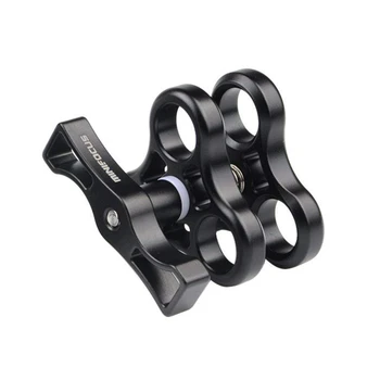 

MINIFOCUS 3 Holes Ball Clamp Mount 1'' Triple Holes Camp for Video Light Flash Light Arm System Underwater Diving Camera Tray