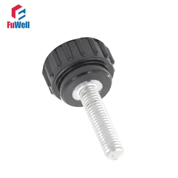 

10pcs M4 x 25mm Thread 15mm Round Head Diameter Knurled Grip Knob Replacement Screw on Type Knurled Round Knob Handles