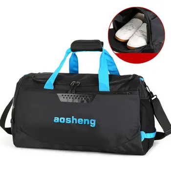 

Waterproof Shoulder Sport Gym Bag For Women Fitness Bag Travel Crossbody Bags Men's Gymnastic Training Bag Shoes Storage XA634WD