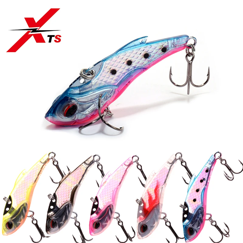 

XTS Fishing Lure 35mm 50mm Artificial Hard VIB Bait 4 Colors Sinking Vibration Crankbait Jigging Fishing Tackle Jerkbait 3518