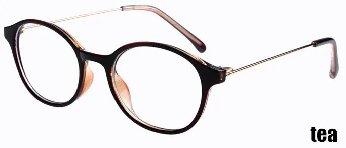 Ретро cinage тонкая металлическая круглая оправа для очков стильные базовые модные женские очки оправа очки - Цвет оправы: tea