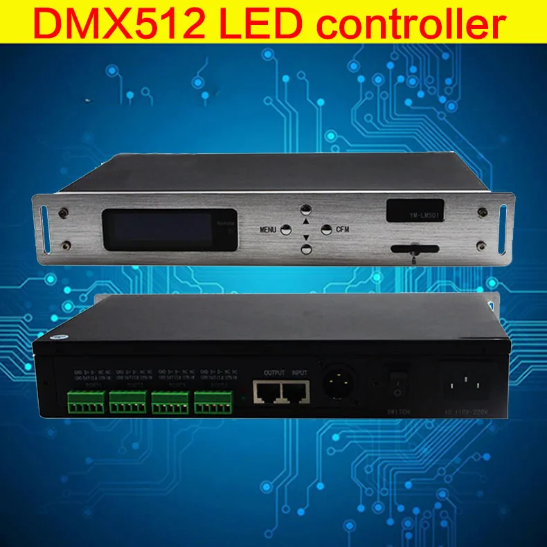 On line контроль выключения управления 4*512 пикселей DMX512 светодиодный контроллер
