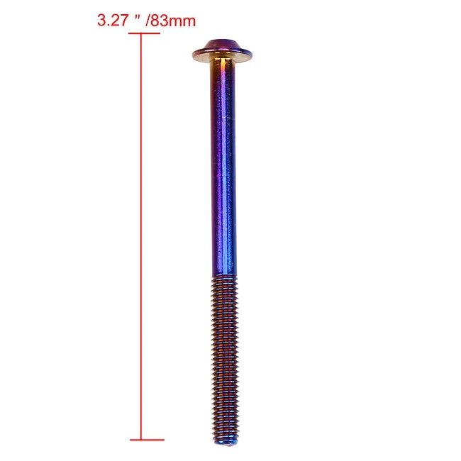 POSSBAY Универсальный M6 мотоцикл Мотоциклы Скутеры винт сливы болт с шестигранной головкой 45/50/55/60/70/80/90/100 мм 304 Нержавеющая сталь Moto винт - Название цвета: M6x80