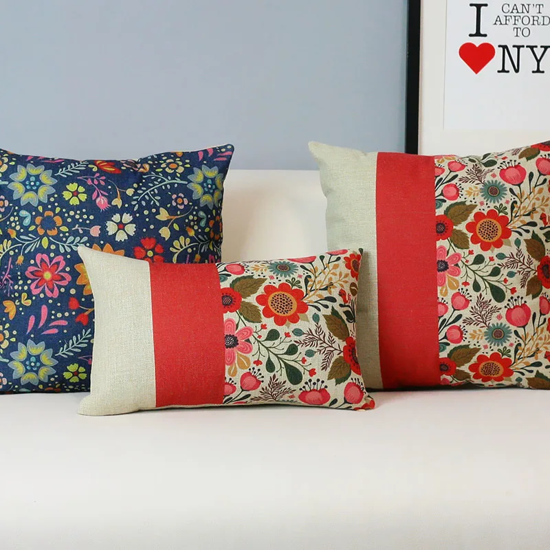 Свежий сад Цветочная Подушка s, Американская страна красная подушка, декоративные подушки, подушка, домашний декор дивана подушка
