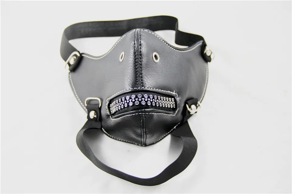 Skull Teeth Fashion Motorcycle Punk Rock Face Mask Hip-hop Halloween Party Leather Mask (14)