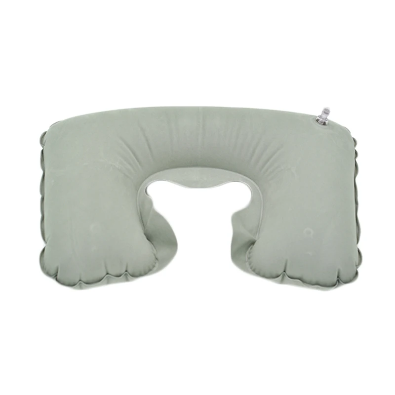 U Форма Шейная подушка для путешествия для самолета Портативный складной мягкий комплект для сна для путешествий надувная подушка для шеи подголовник, подушка HG0372 - Цвет: GRAY