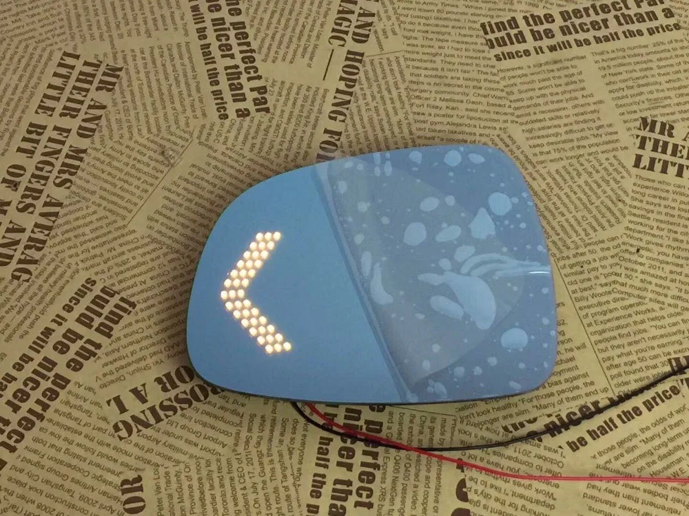 

Osmrk blue rear view mirror for Skoda Fabia with electric heating, led dynamic side turn signal,anti-glaring, bigger vision