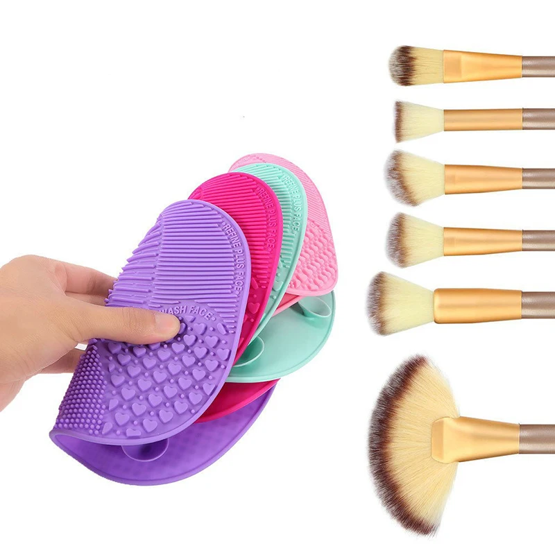

1pcs 5 Colors Make Up Washing Brush Gel Cleaner Scrubber Tool Foundation Silicone Cleaning Cosmetic Mat Pad Tool