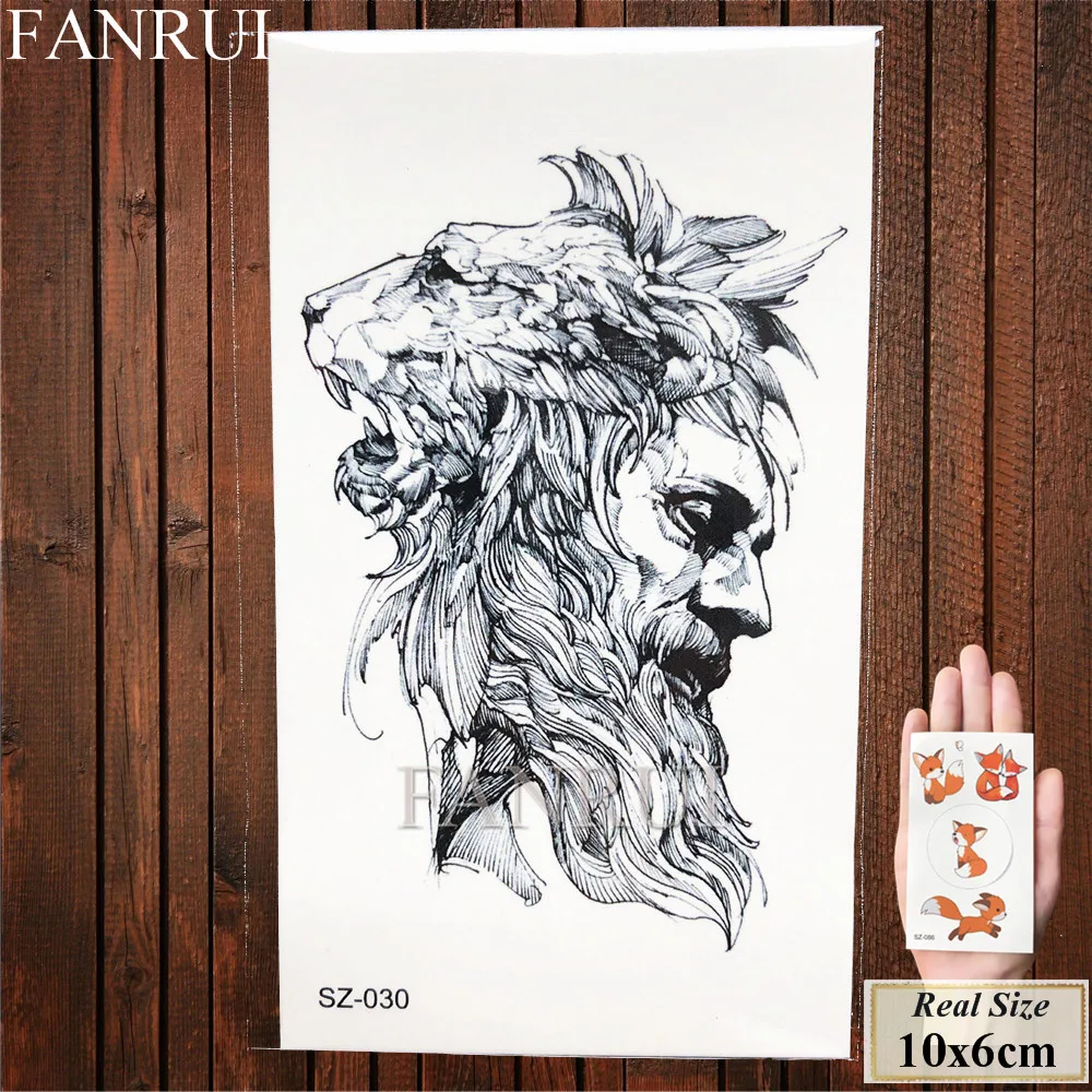 FANRUI лесной медведь олень временные татуировки наклейки для женщин лося поддельные татуировки тела рука купить татуировка в летнем стиле иллюстрация дерево