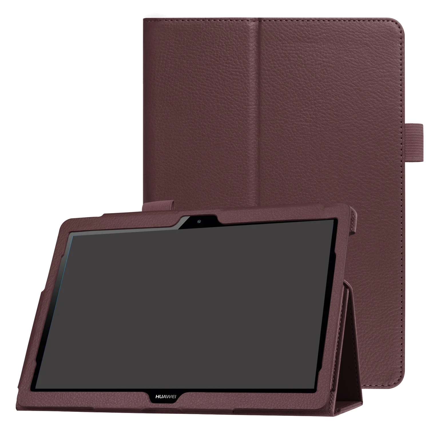 Цветной чехол для huawei MediaPad T3 10 AGS-L09 AGS-W09 9,6 дюймов, чехол для планшета, чехол из искусственной кожи для Honor Play Pad 2 9,6 - Цвет: Коричневый