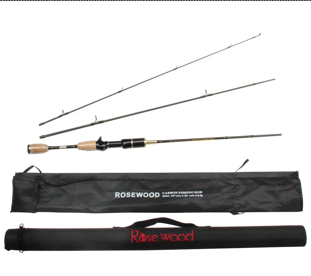 ROSEWOOD 1.8m 6' Medium Carbon Fishing Rod Ultra Light UL Medium Light Spinning Rod Casting Rods Fishing Tackle Baitcasting Pole  (13)