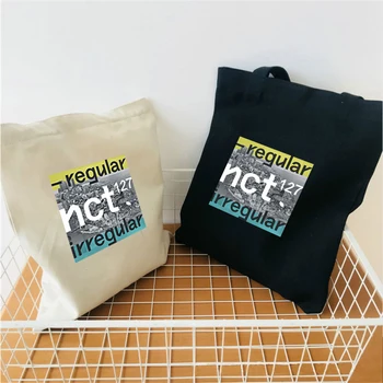 

NCT 127 Printed 2019 New Shoulder Bag Korean Kpop Accessories Fashion Female Shoulder Shopping High Quality Tote Stylish Bags