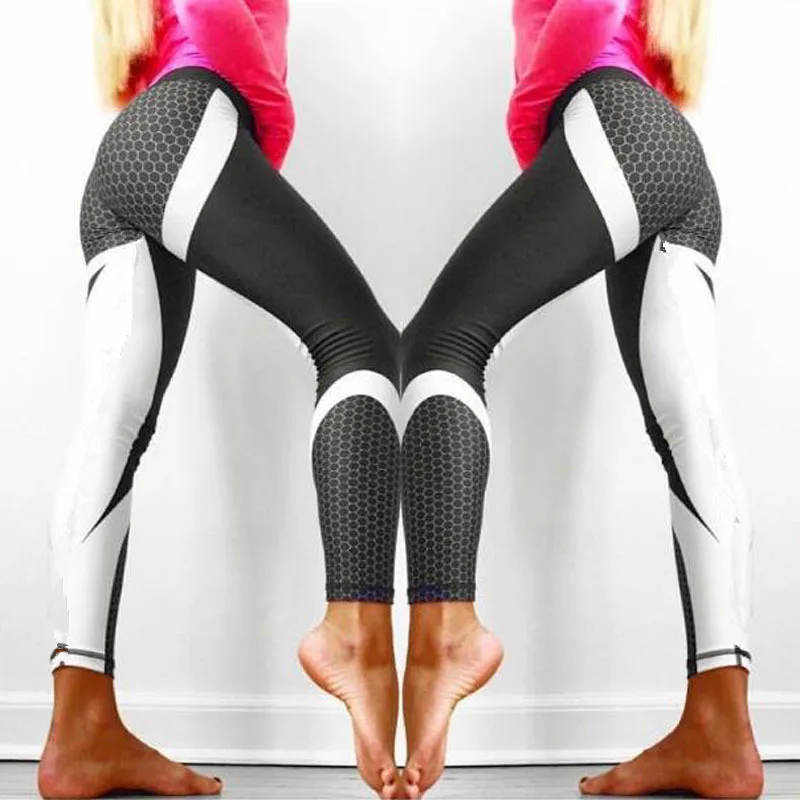 

Elasticity Leggings Lady Keep Slim Push Up Fitness Female Patchwork Leggings Women Polyester Ankle-Length Standard Fold Pants