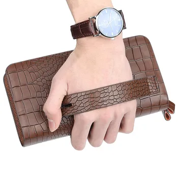 

Fashion New Plaid Casual Clutch Bag Men's Wallet Long Hand Bag Mobile Phone Bag