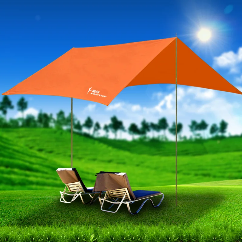 

Fytop beach camping tents 4*2.95m travel pergola sunshade tarp canopy arbor outdoor large folding rainproof awning balcony