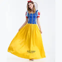 Взрослых Белоснежка костюмы Алиса сексуальные Косплэй одежда Для женщин принцессы нарядное праздничное длинное платье для Хэллоуина